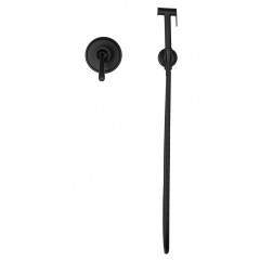 Смеситель с гигиеническим душем встраиваемый WONZON & WOGHAND STEAM, Черный матовый (WW- 88849008-MB)