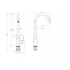 Смеситель для кухни WONZON & WOGHAND, Брашированное золото (WW-A21102-BG)