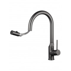 Смеситель для кухни с выдвижным изливом WONZON & WOGHAND, Темный графит (WW-A21252-BGG)
