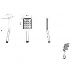 Душевая лейка WONZON & WOGHAND, Хром (WW-981353-CR)
