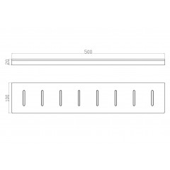 Полка для ванной WONZON & WOGHAND ECLIPSE, Черный (WW-9127-BL)