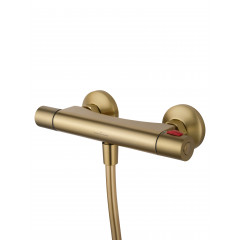 Смеситель для душа с термостатом WONZON & WOGHAND INN 5, Брашированное золото (WW-B2005-A-BG)