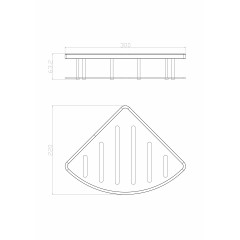 Полка для ванной угловая WONZON & WOGHAND, Хром (WW-4132)