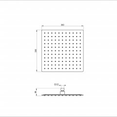Верхний душ WONZON & WOGHAND, Брашированный никель (WW-88DP02-BN)