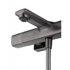 Смеситель для ванны с душевым гарнитуром и термостатом WONZON & WOGHAND SOLID, Темный графит (WW-C2011-A-BGG)