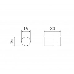 Крючок для ванной WONZON & WOGHAND EASY, Темный графит (WW-8105-1-BGM)