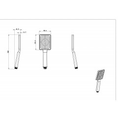 Душевая лейка WONZON & WOGHAND, Хром (WW-981353-CR)