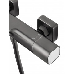 Смеситель для ванны с душевым гарнитуром и термостатом WONZON & WOGHAND SOLID, Темный графит (WW-C2011-A-BGG)