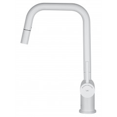 Смеситель для кухни с выдвижным изливом WONZON & WOGHAND, Белый матовый (WW-6018-MW)