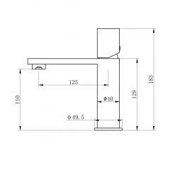 Смеситель для раковины WONZON & WOGHAND, Брашированный никель (WW-101-BS)