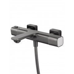 Смеситель для ванны с душевым гарнитуром и термостатом WONZON & WOGHAND SOLID, Темный графит (WW-C2011-A-BGG)