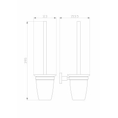 Туалетный ершик в комплекте WONZON & WOGHAND EASY, Хром (WW-8129)