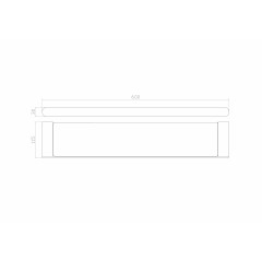 Стеклянная полка для ванной WONZON & WOGHAND CARBON, Черный (WW-7727)