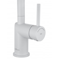 Смеситель для кухни с выдвижным изливом WONZON & WOGHAND, Белый матовый (WW-6018-MW)