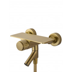 Смеситель для ванны с душем WONZON & WOGHAND CLICK, Брашированное золото (WW-FE05L221- BG)