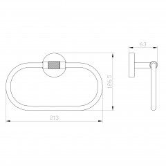 Кольцо для полотенец WONZON & WOGHAND MAJESTIC, Черный/Золото (WW-9213)