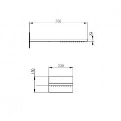 Верхний душ WONZON & WOGHAND, Хром (WW-HS101-CR)
