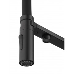 Смеситель для кухни с гибким изливом и подключением фильтра WONZON & WOGHAND, Черный матовый (WW-88458009-MB)