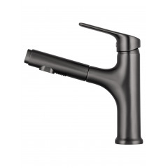 Смеситель для раковины с выдвижным изливом WONZON & WOGHAND, Темный графит (WW-AE4151-BGG)