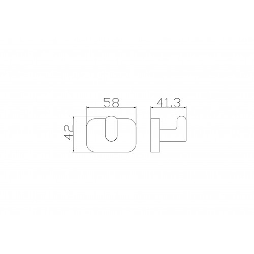 Крючок для ванной WONZON & WOGHAND GRAFFITY, Темный графит (WW-9315-BGM)