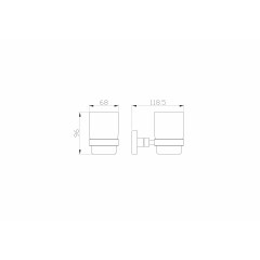 Стакан для зубных щеток с держателем WONZON & WOGHAND POLO, Темное золото (WW-8921-DG)