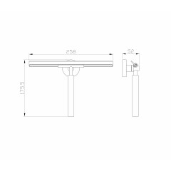 Водосгон для стёкол WONZON & WOGHAND POLO, Хром (WW-8123)