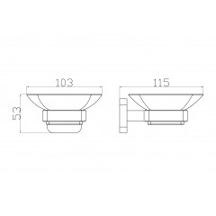 Мыльница с держателем WONZON & WOGHAND STILL, Хром (WW-6622)