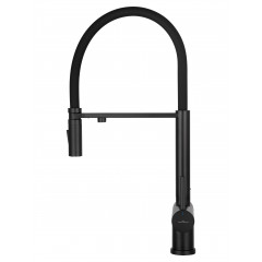 Смеситель для кухни с гибким изливом и подключением фильтра WONZON & WOGHAND, Черный матовый (WW-88458009-MB)