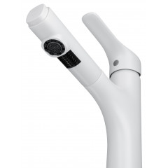 Смеситель для раковины с выдвижным изливом WONZON & WOGHAND, Белый матовый (WW-AE4151-MW)