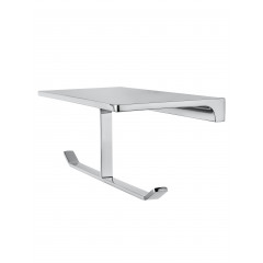 Двойной держатель для туалетной бумаги с полкой WONZON & WOGHAND ECLIPSE, Хром (WW-9156)