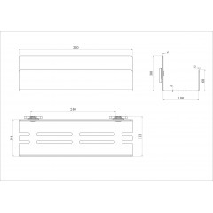 Полка для ванной WONZON & WOGHAND, Темный графит (WW-6131-BGM)