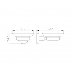 Мыльница с держателем WONZON & WOGHAND EASY, Хром (WW-8122)