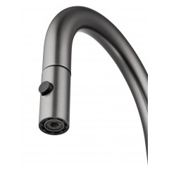 Смеситель для кухни с выдвижным изливом WONZON & WOGHAND, Темный графит (WW-A21252-BGG)