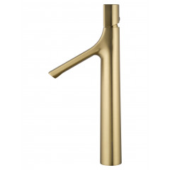 Смеситель для раковины высокий WONZON & WOGHAND The ONE, Брашированное золото (WW-H1011-BG)