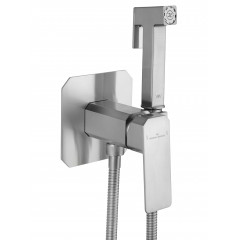 Смеситель с гигиеническим душем встраиваемый WONZON & WOGHAND DIAMOND, Брашированный никель (WW-88829011-BN)