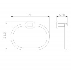 Кольцо для полотенец WONZON & WOGHAND FIRST, Хром (WW-8423)