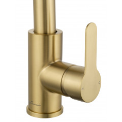 Смеситель для кухни с выдвижным изливом WONZON & WOGHAND, Брашированное золото (WW-121E201L-BG)