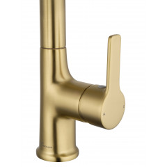 Смеситель для раковины с выдвижным изливом WONZON & WOGHAND, Брашированное золото (WW-FE01L212-BG)