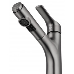 Смеситель для раковины с выдвижным изливом WONZON & WOGHAND, Темный графит (WW-AE4151-BGG)