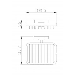 Мыльница с держателем WONZON & WOGHAND FLAT, Хром (WW-9724)