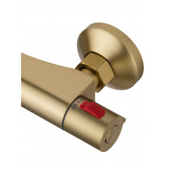 Смеситель для душа с термостатом WONZON & WOGHAND INN 5, Брашированное золото (WW-B2005-A-BG)