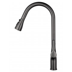 Смеситель для кухни с выдвижным изливом WONZON & WOGHAND, Темный графит (WW-AE54123-BGG)
