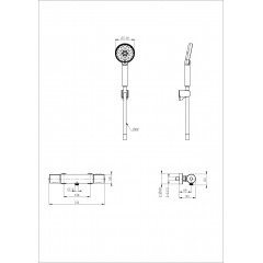 Смеситель для душа с термостатом WONZON & WOGHAND INN 2, Черный матовый (WW-A2006-A-MB)