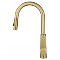 Смеситель для кухни с выдвижным изливом WONZON & WOGHAND, Брашированное золото (WW-A20782-BG)