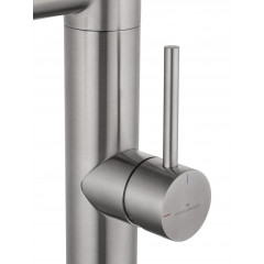 Смеситель для кухни с гибким изливом и подключением фильтра WONZON & WOGHAND, Брашированный никель (WW-88458007-BN)