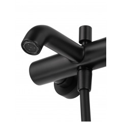 Смеситель для ванны с душем WONZON & WOGHAND STICK, Черный матовый (WW-88639017-MB)