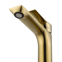 Смеситель для раковины высокий WONZON & WOGHAND BRILLIANT, Брашированное золото (WW-88019079-BG)