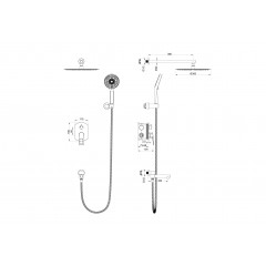 Душевая система встраиваемая WONZON & WOGHAND FRAME, Черный матовый (WW-88939010-MB)