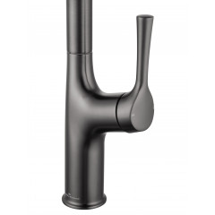 Смеситель для кухни с выдвижным изливом WONZON & WOGHAND, Темный графит (WW-AE54123-BGG)