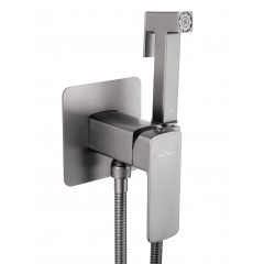 Смеситель с гигиеническим душем встраиваемый WONZON & WOGHAND EDGE, Темный графит (WW-88829003-BGM)